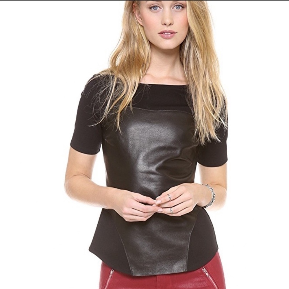 Graham & Spencer pontes lamb leather top XS